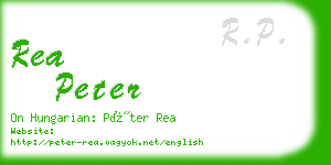 rea peter business card